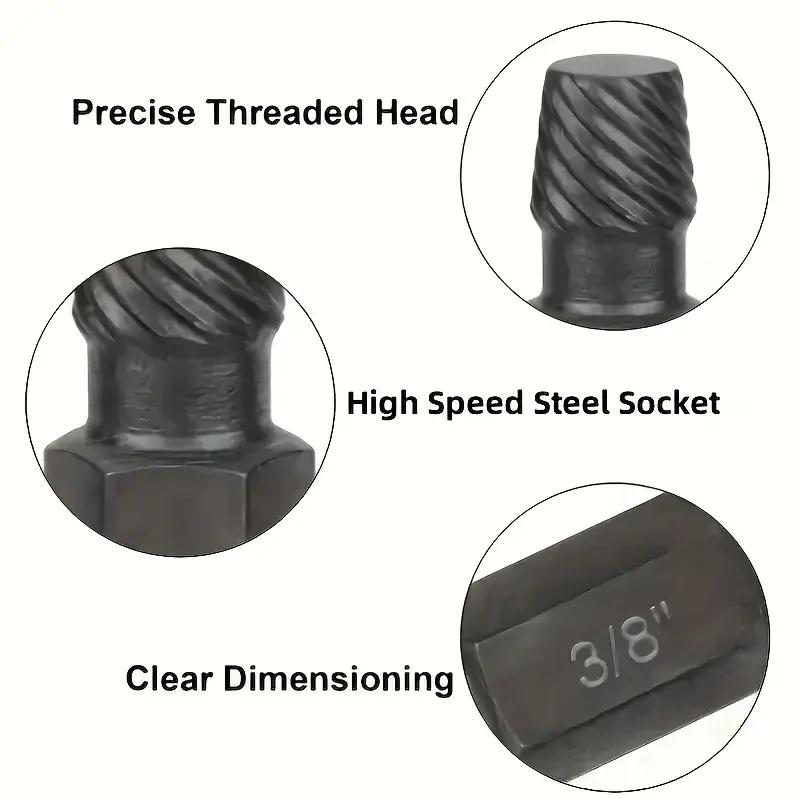 Heavy Duty Alloy Steel Screw Extractor Set – Stripped Screw and Broken Bolt Remover,Easy Out Drill Bit Kit with Anti-Slip Grip,High Hardness,Durable,Precision Removal Tool for Damaged,Hex,Phillips Screws,DIY,Automotive,Home Repair Use