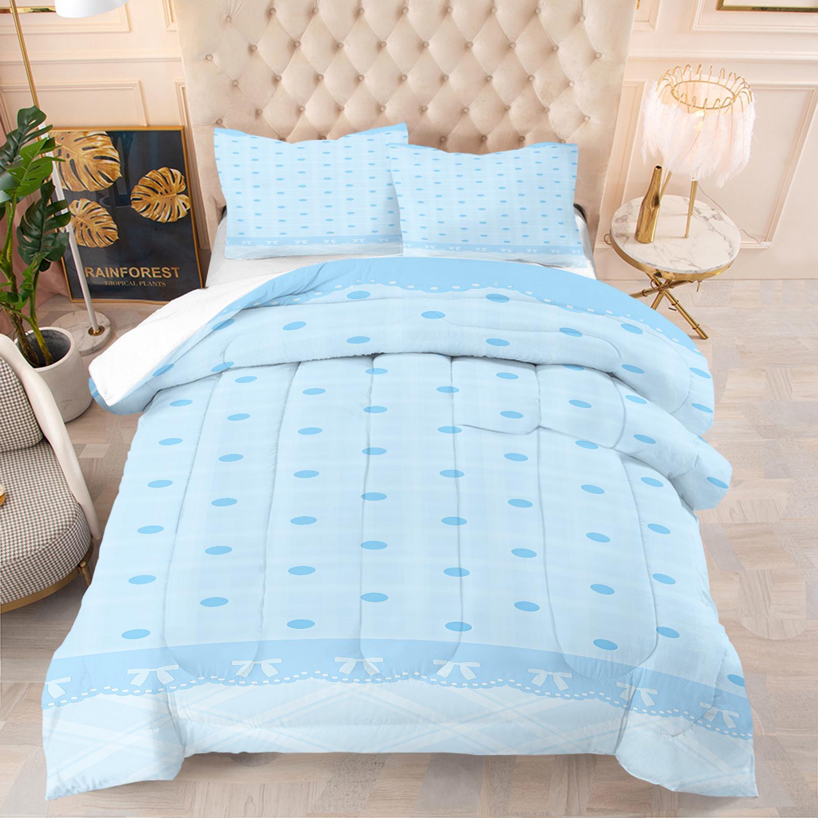Polka Dot Pattern Comforter Set, Soft And Durable Bedding Set, Including 1 Comforter And 1 Or 2 Pillowcases, Suitable For Children And Adults, Daily Holiday Birthday Gifts, Bedroom Decorations