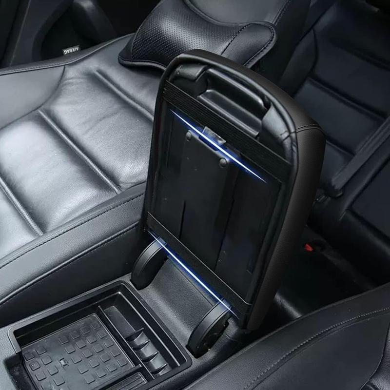 Armrest Cover for 2007-2011 Toyota Camry - Black Leather, Scratch-Resistant & Easy to Clean Car Accessories Car Seat Cushion