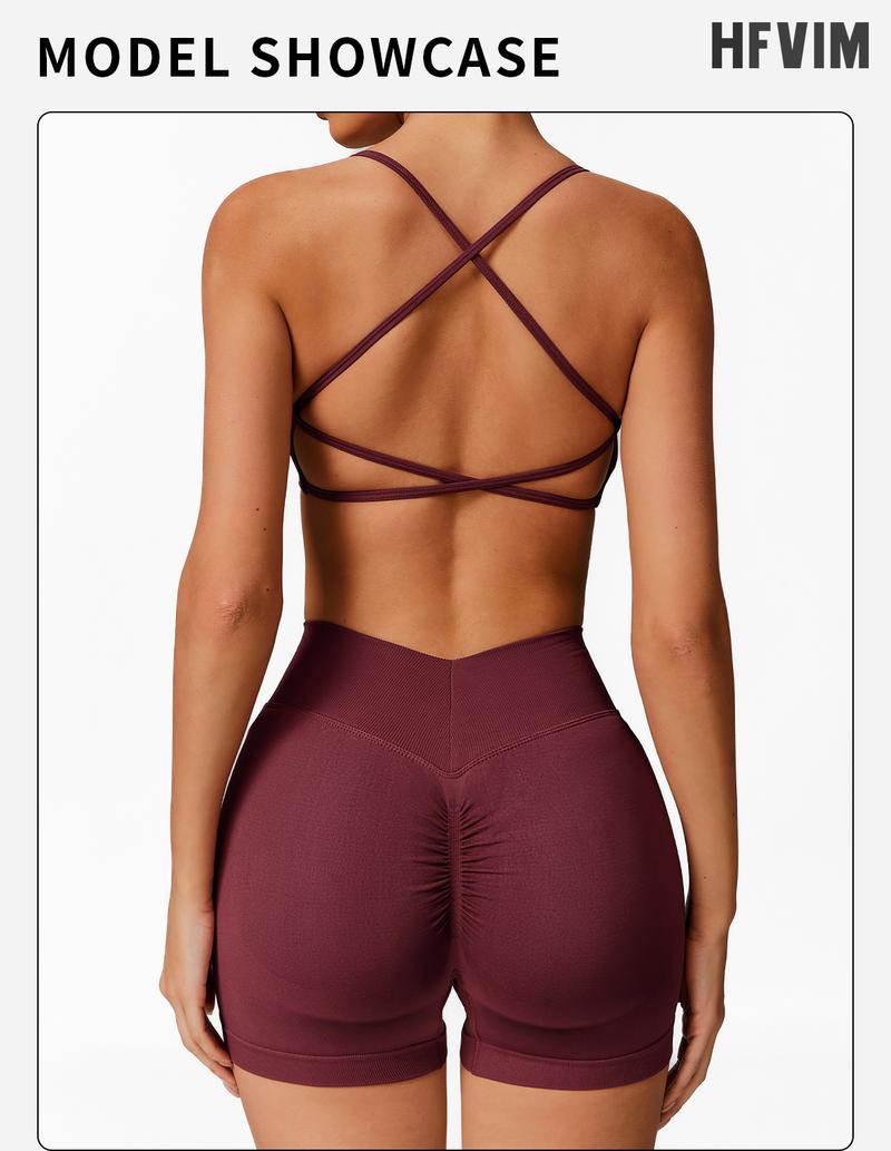 MFVIM 3-Piece Women's Sportswear Set - Solid Color Cross Short Top High-Waisted Leggings Zip Jacket Ultra-Comfortable Yoga Outfit For Fitness Running Gym Sessions Training Clothes Stretchable Activewear