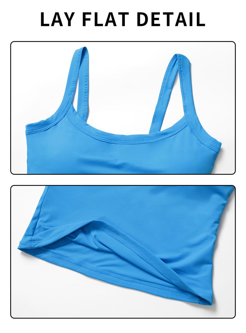 2025 Summer Women's Yoga Tank Top - Racerback Sleeveless Workout Shirt with Built-in Bra | 4-Way Stretch, Quick Dry & Breathable for Hot Yoga, Gym | TikTok Viral Fitness Apparel