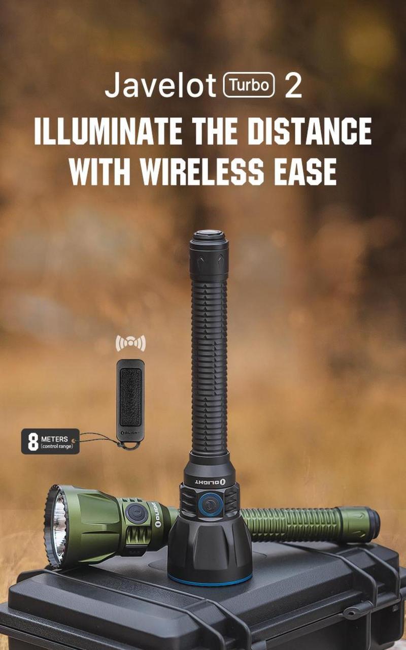 OLIGHT Javelot Turbo 2 Rechargeable Flashlight With 1450-Meter Throw And Wireless Switch