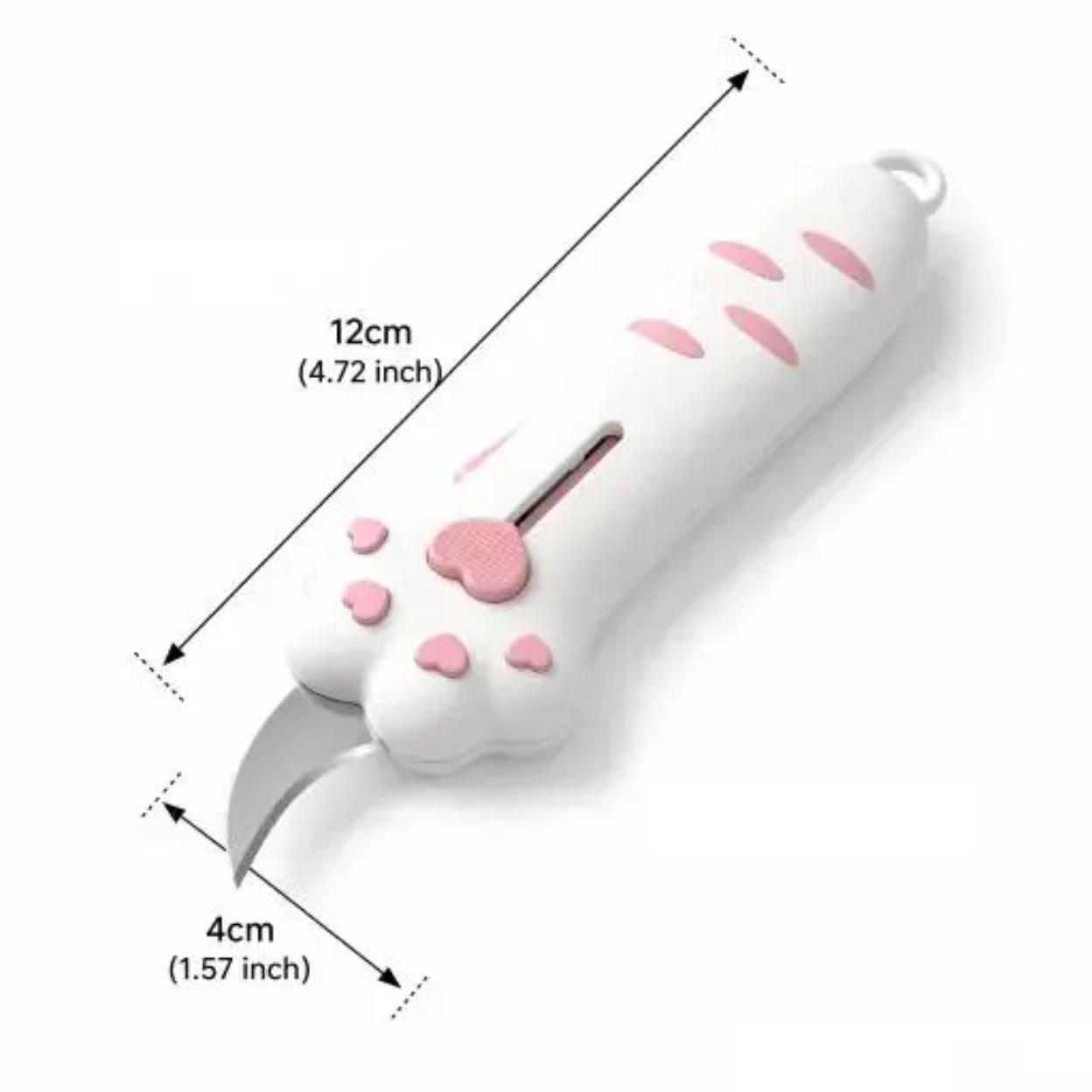 Cat Paw Shape Letter Opener - Mini Portable Multi-Use Cutter, Stylish Bag Accessory for Home/Office/Dorm Parcel Unboxing Tasks