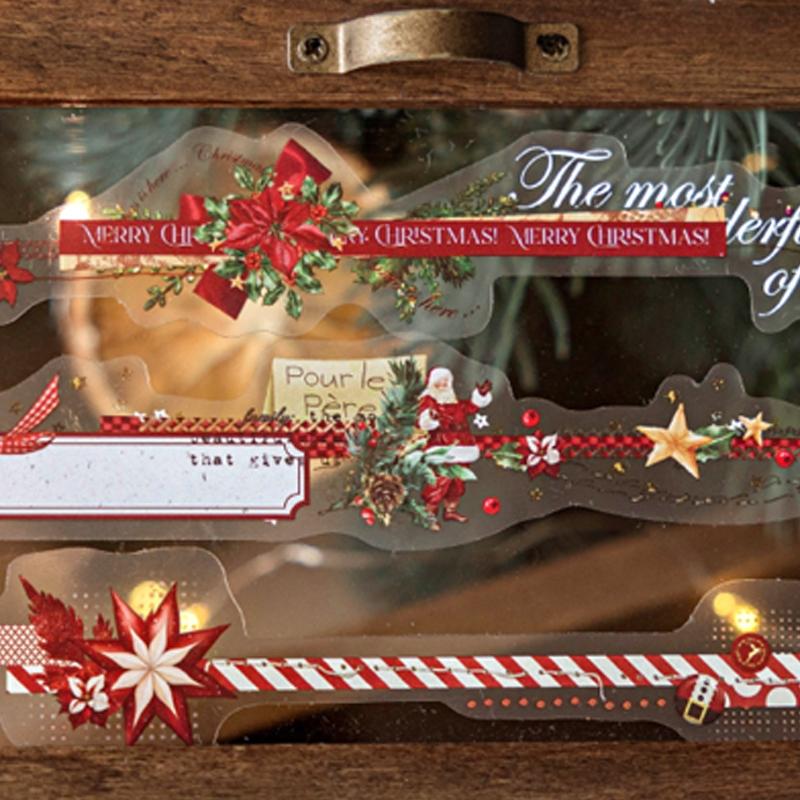 20pcs Christmas Series Pet Sticker Pack, Creative DIY Journal Collage, Phone Case Decoration, Diary Calendar Greeting Card Decor