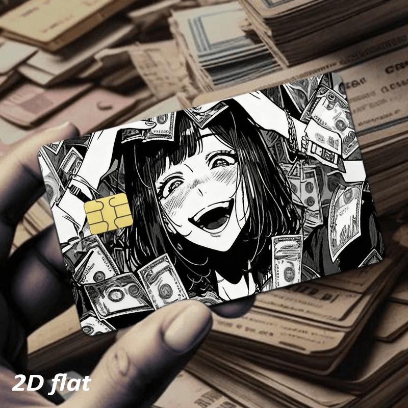 1 Credit Card Sticker, 2D Gorgeous and Exquisite Pattern, Debit Card Skin, Fun Bank Card Skin, Small Holiday Gift, Frosted Texture with a Comfortable Feel, Skin Suitable for Small Chip Cards