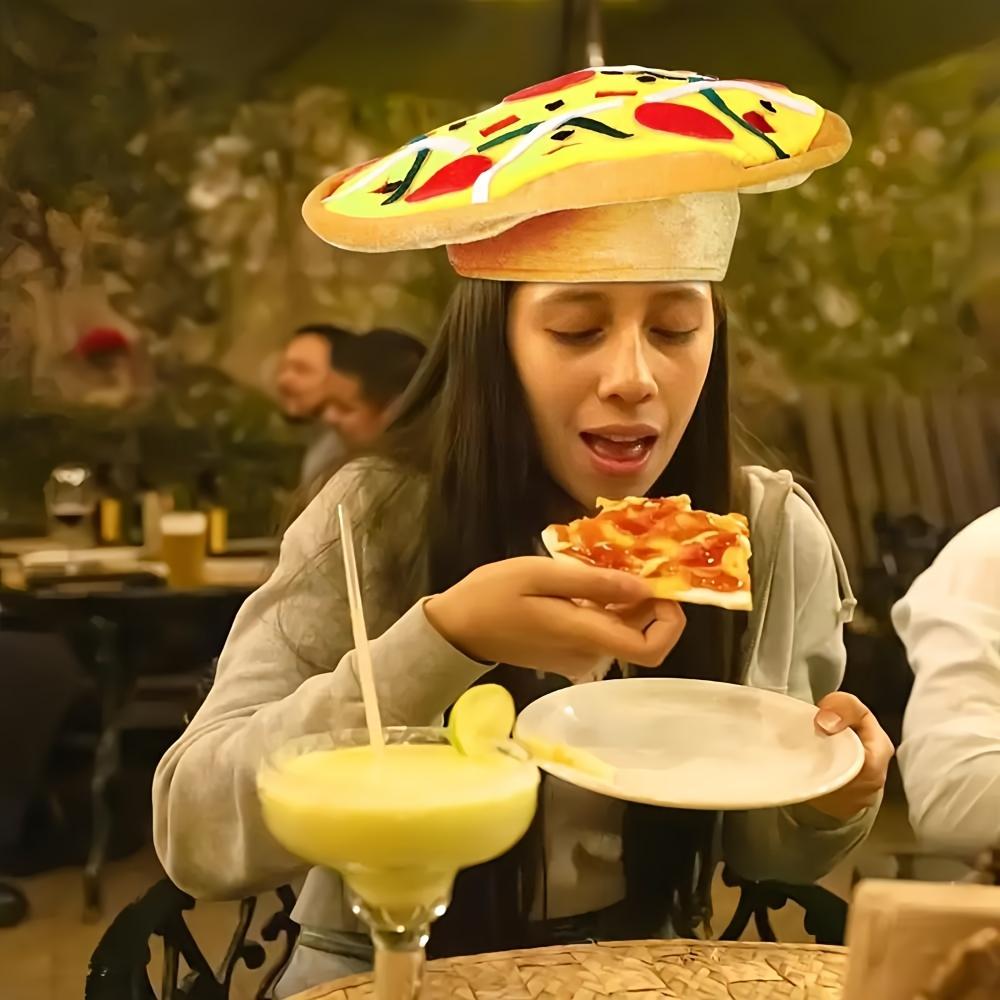 New Pizza Hat for Fun Games, Parties, Stage Events, New Year's Gift Decoration, Christmas, Halloween, Thanksgiving, Easter, Costume/Halloween, For Adult Use Only