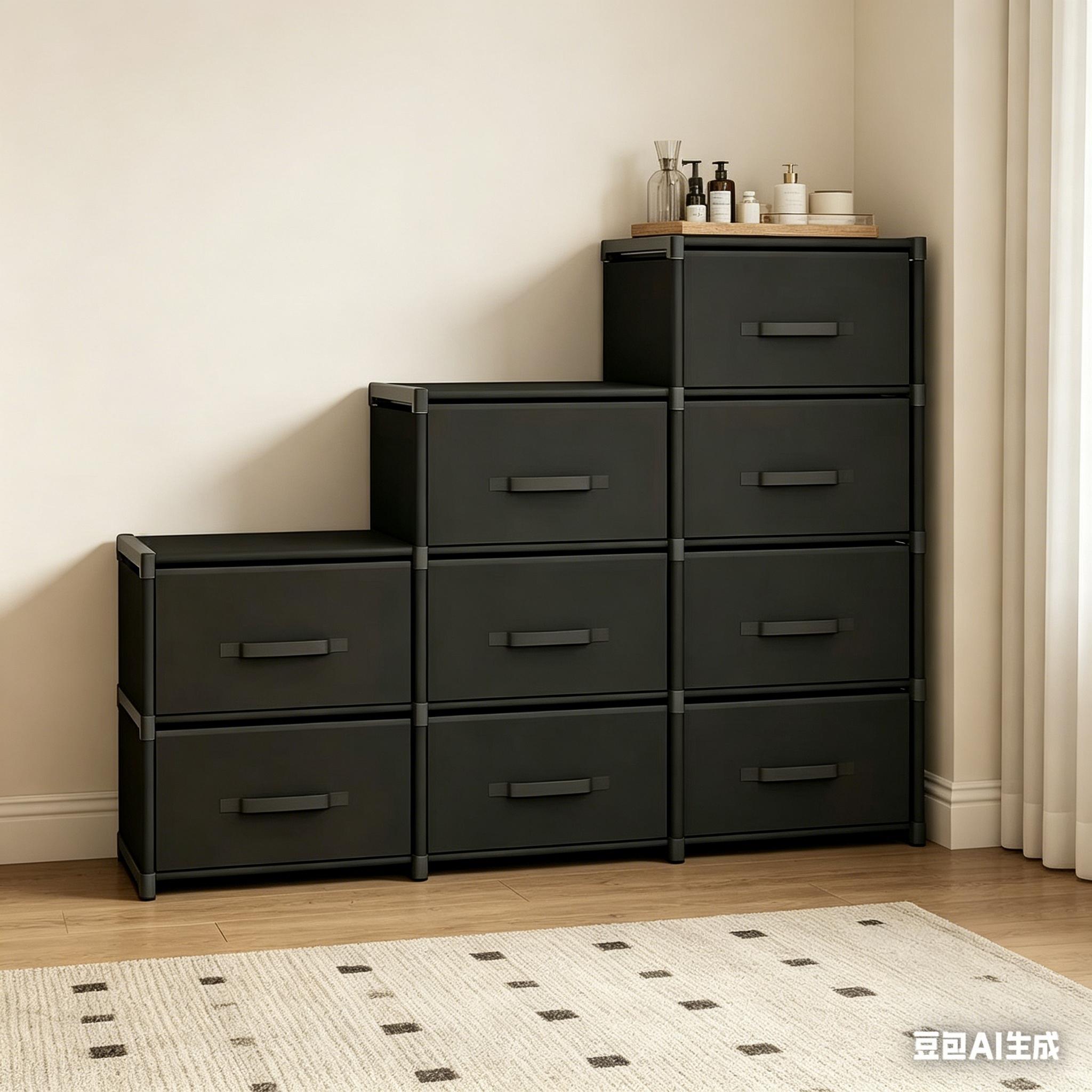 Fabric Office Storage Cabinet, Multi-Drawer Organizer, Durable Structure, Versatile Storage for Home & Office, Living Room, Bedroom, Kitchen