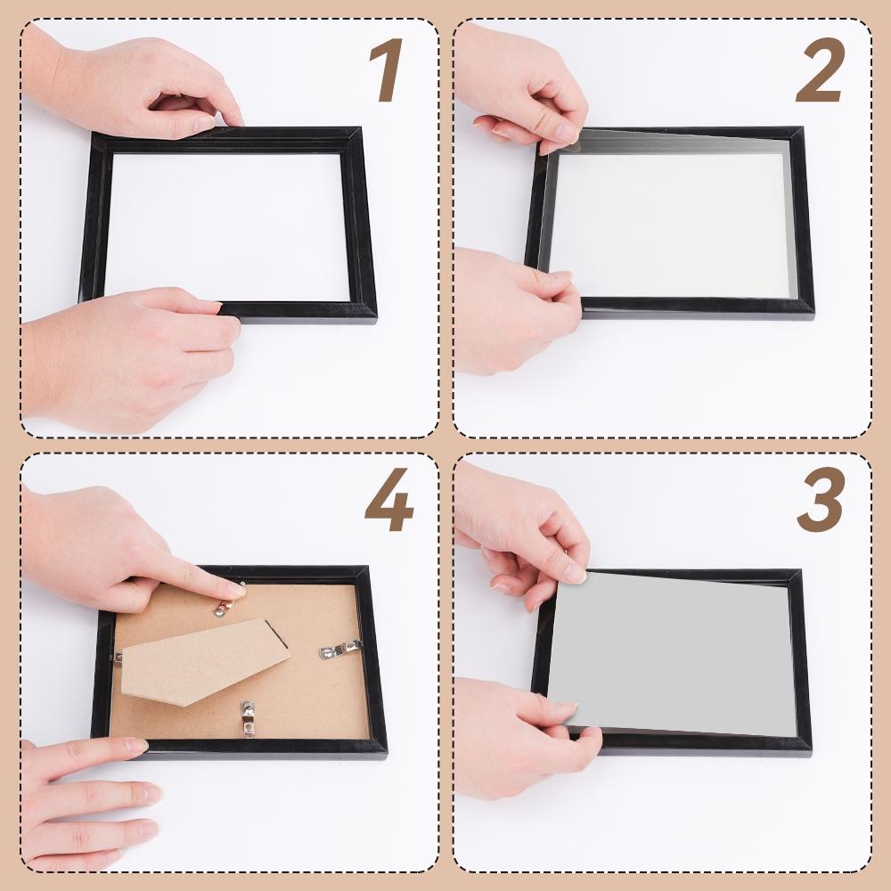 1pcs 4x6 Inch Wooden Frame, Wall-Mounted, HD Acrylic, Shatter-Resistant, Elegant, Simple Design, Ideal for Home, Party Decorations