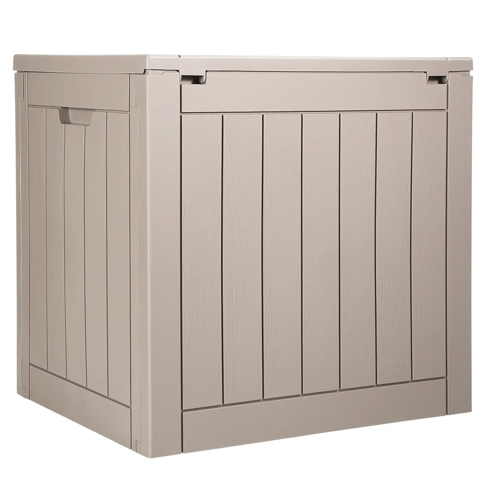 Outdoor Storage Box, 31 Gallon Resin Deck Box, Backyard Outside Toy and Towel Storage Cabinet Waterproof, for Patio Furniture Cushions, Garden Tools, Pool Supplies & Package Delivery (Grey)