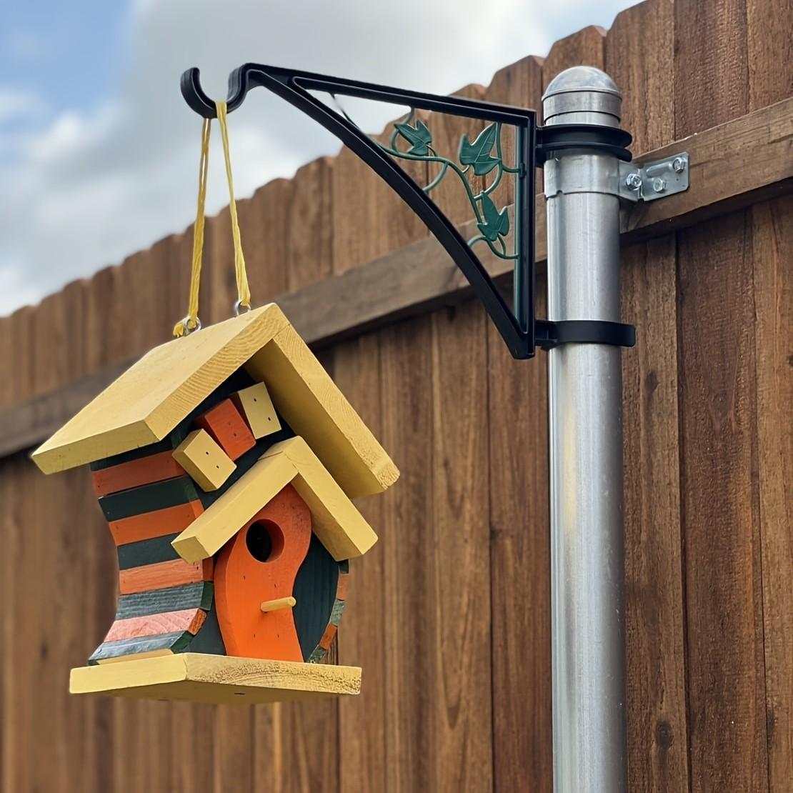 Deck Railing Planter Stand with Ivy Leaf Pattern, Durable Flower Box Holder, Suitable for Balcony and Fence, Outdoor Decorative Plant Hook, Hanging Plant Hanger