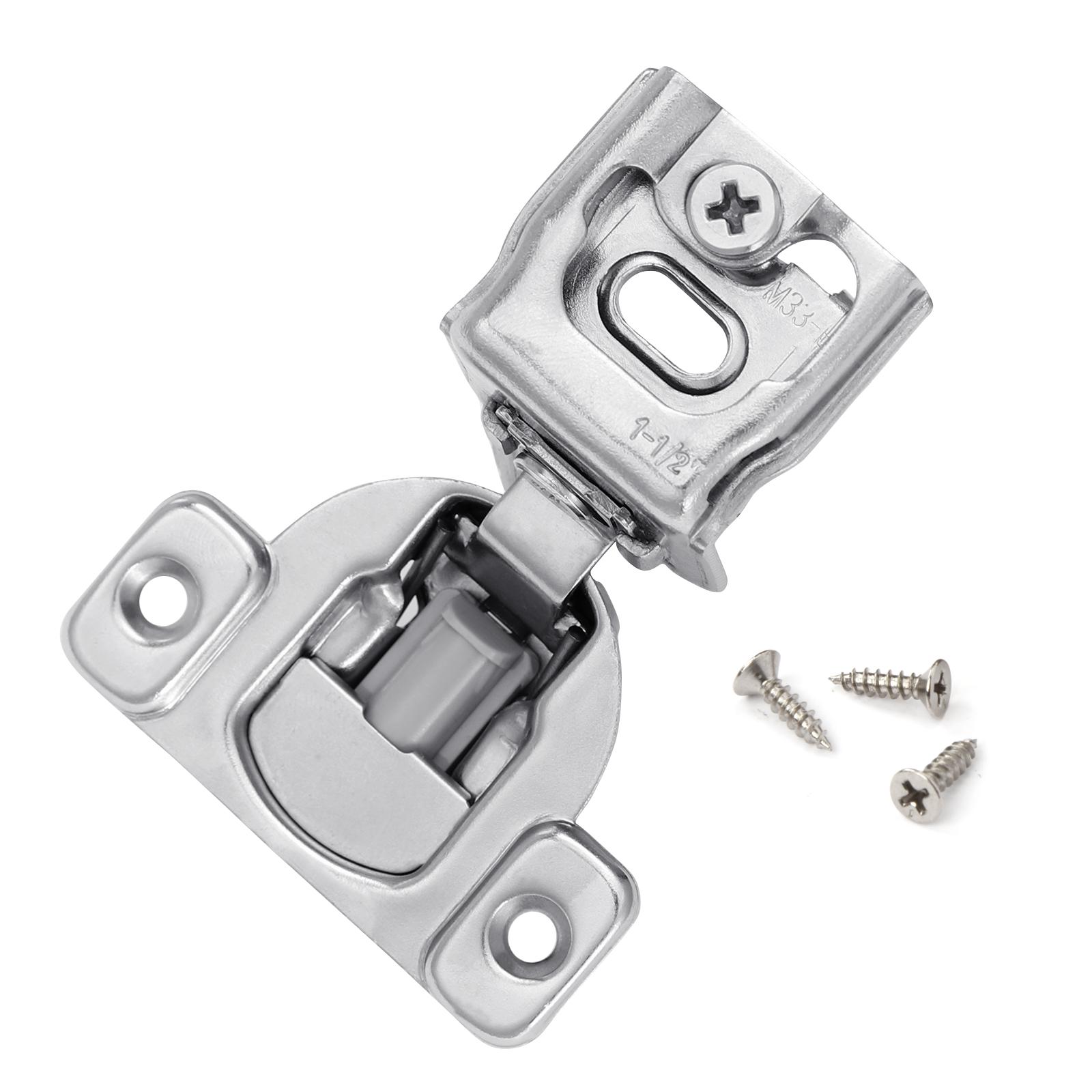 Soft Close Overlay Cabinet Hinges Face Frame 105° Compact Hardware Quiet Closing Fits Kitchen Doors