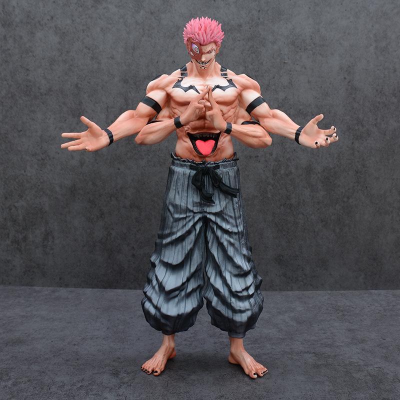 Jujutsu Kaisen Curse King Ryomen Sukuna Figure Model, Figurine, Desktop Statue Decoration Ornament, Boxed Collectible Trendy Doll, Cool Anime Toy, 12.2 Inches, Ideal for Birthday Gifts and Holiday Presents