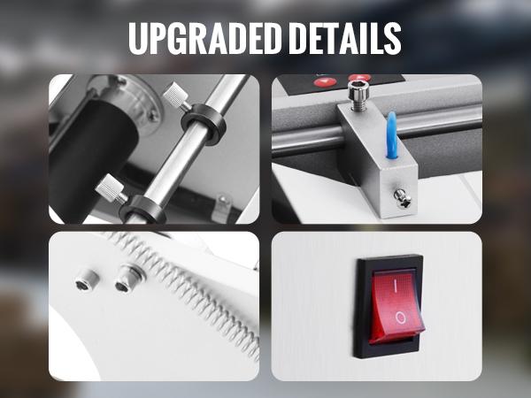 【Summerfinds】VEVOR Semi-Automatic Round Labeling Machine, 20-50pcs/min, Electric Bottle Label Applicator for Round Bottles, Round Bottle Labeler Suitable for Bottle Diameter 0.78-4.72 inches (with Pressing Bar)