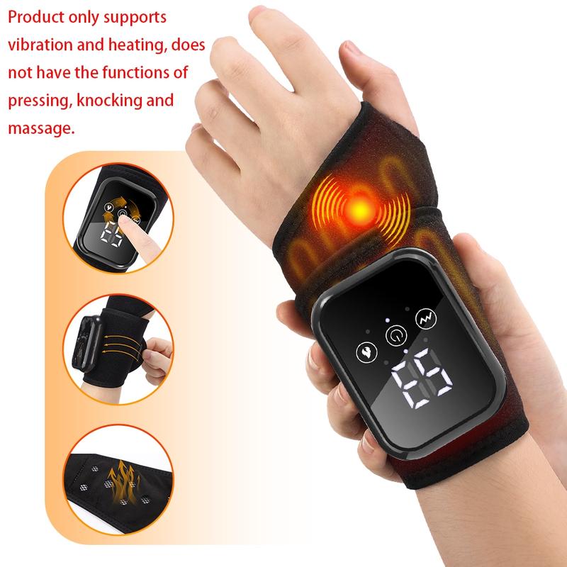 Heated Wrist Massager with Vibration & Heat Settings, Wrist Heating Wrap 15-Minute Timer, Ideal for Tendonitis , Mouse Hand Relax, USB Rechargeable Massagers Heated Wrist Massager with Vibration & Heat Settings, Wrist Heating Wrap 15-Minute Timer, Ideal for Tendonitis , Mouse Hand Relax, USB Rechargeable Massagers