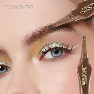Eyebrow Pencil, Microblading Brow Pencil, Dual Use for Quick Shaping, Slim and Natural Look, Waterproof & Sweatproof, Liquid Form, Single Item
