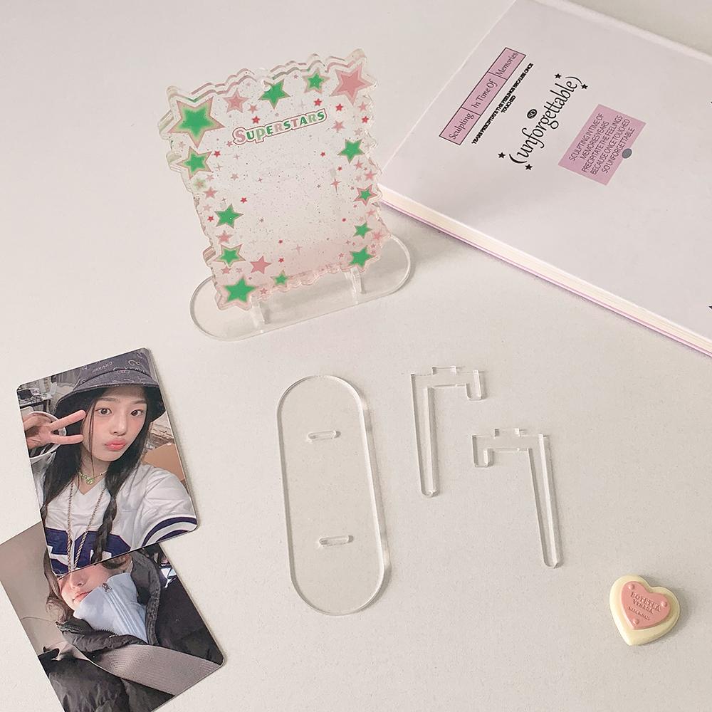 INS Style Star Photo Card Holder Photocard Case Instant Camera Photo Frame Keychain Backpack Pendant 3inch Idol Photo Holder