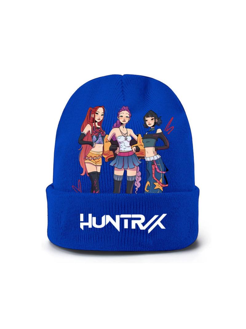 2025 New Style Kpop Demonhunters Printed Knit Cap Fleece Cap Beanie Hoodie Youth Unisex "Kpop Demonhunters" Same Style