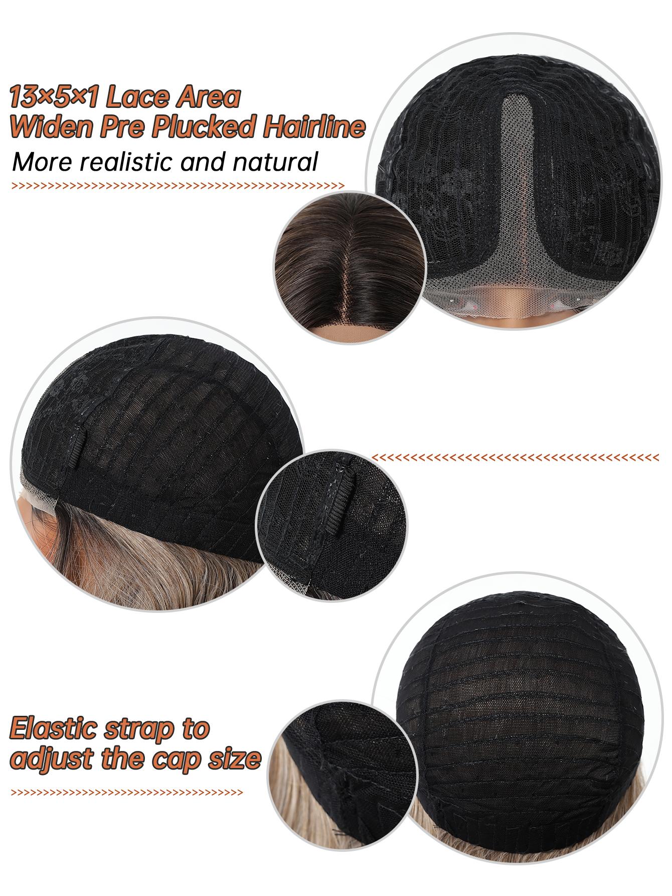 Topshe Natural Wave Wig, Heat Resistant Balayage, 26 Inches, Natural Look, Versatile for Daily Wear, Graduation, Travel, Holidays, Lace Front Wig