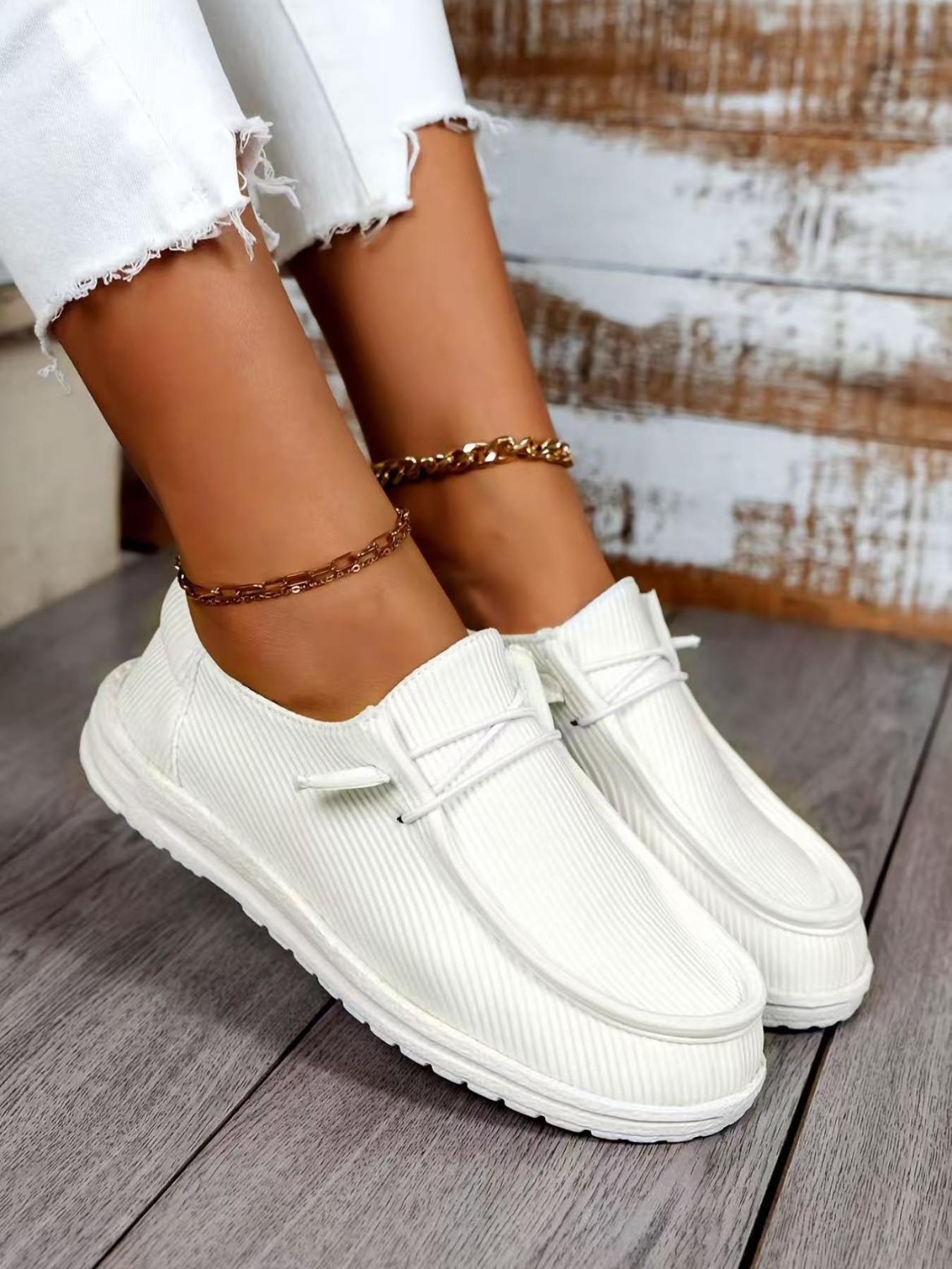 Women's Minimalist Casual Slip-On Shoes, Round Toe Flat Sole, Comfortable Versatile Footwear for Daily Wear, Perfect for Everyday Use