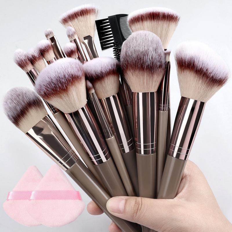 Professional Makeup Brush Set: 12/17/20/22/31pcs Optional, Including Foundation Blending Brush, Soft Bionic Hair Powder & Concealer Brushes (For Face), Eyeshadow Brush, Eyeliner Brush, Powder Puff | Top Picks