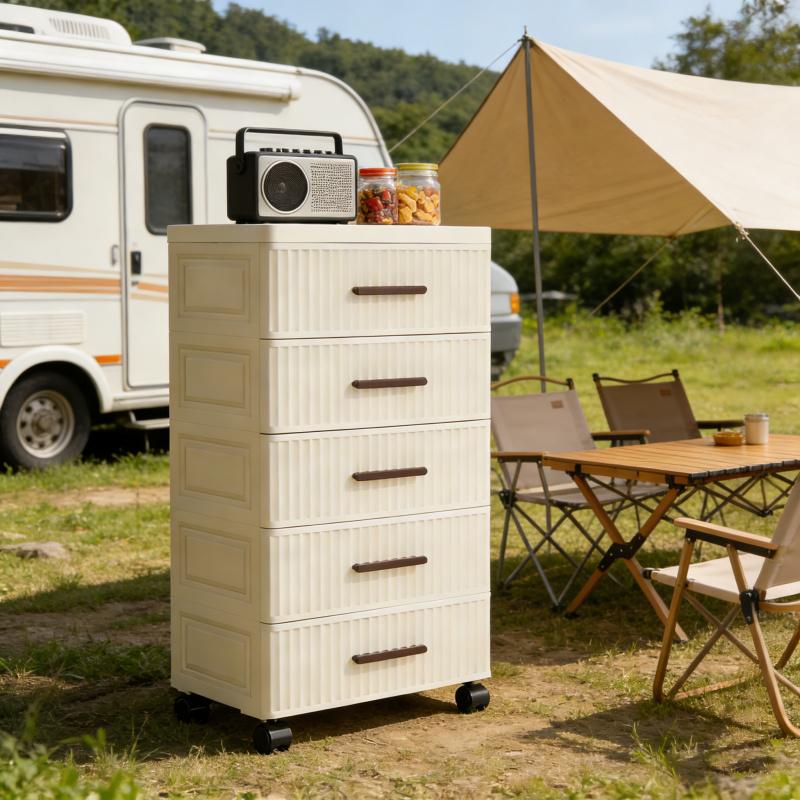 Stackable lightweight drawer cabinet, eco-friendly durable plastic, safe and odorless. Multi independent drawers organize small items, sundries, daily necessities and cosmetics. Supports free stacking, waterproof and moisture-proof for bathroom and kitche