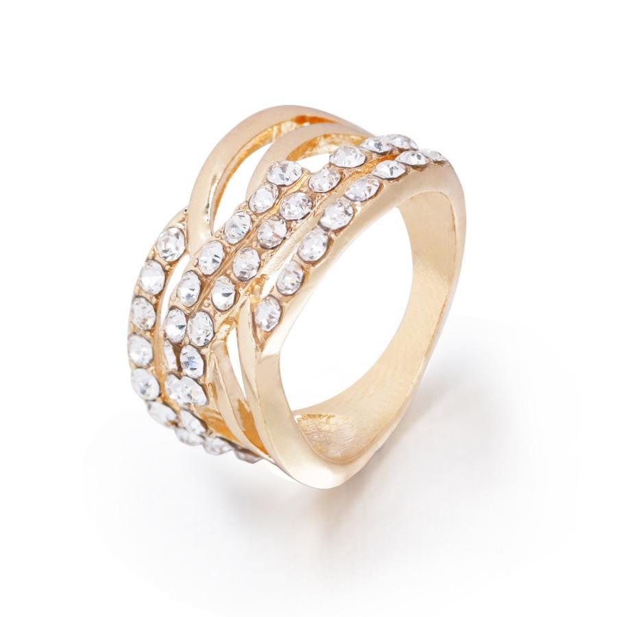 Twist diamond ring, ring women's hollow engraved diamond ring