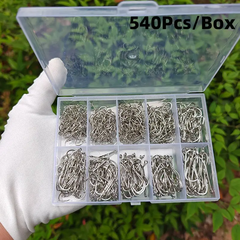 【Black Friday】540pcs Fishing Bait Hook Set, Worm Hook & Fly Fishing Accessories, Complete Fishing Gear Kit, Fishing Supplies #GLOBAL PICKS