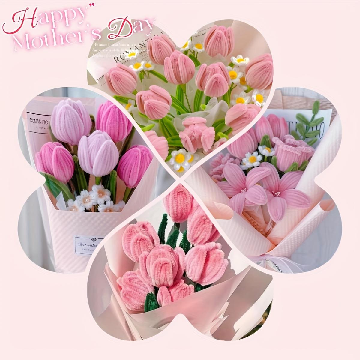 100PCS Felt Stick Handmade Material, Accompanied By Video Tutorials And Flower Buds, Used For DIY Art And Creative Crafts Party Decoration, Art Projects, Handmade Decoration, Decorative Stems, Craft Supplies