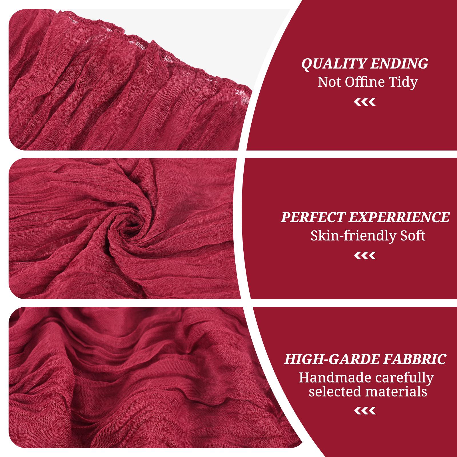 50/60PC 16x70inch Chair Sashes Cheesecloth Sashes Rustic Chair Decorative Bows Designed ChairCover for Wedding Banquet Party Aisle Home Kitchen Decoration