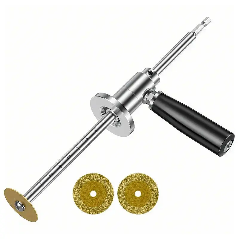 Inside Pipe Cutter for PVC Pipe Cutter, with Diamond Grit Cutting Wheel and Handle, Fit for 1-1/2 Inch to 8 Inch,7 Inch Adjustable Cutting Depth,1/4in Hex Shank Fit for Impact Drivers