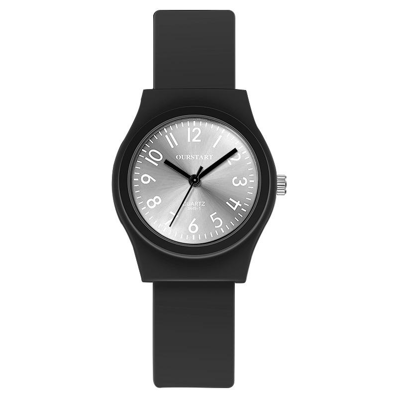 Pastel Digital Watches for Girls - High-End Silicone Quartz Fashion Women's Watches with Decorative Design for Students