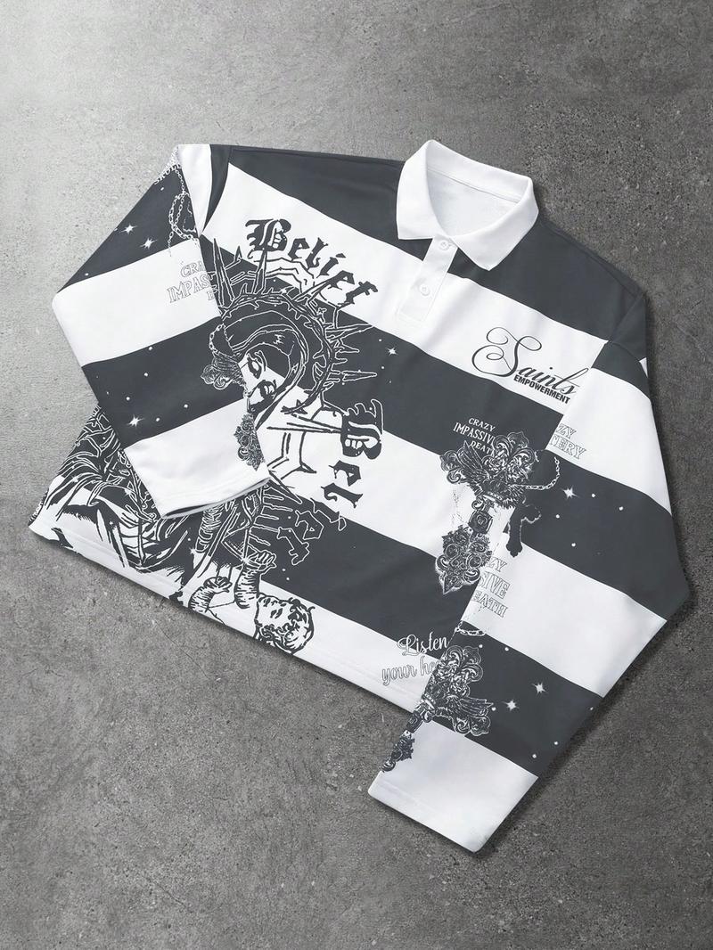 Unisex Cardigan Sweater, Letter Print Design, Casual Fitted Top, Simple and Elegant, Fall & Winter Fashion