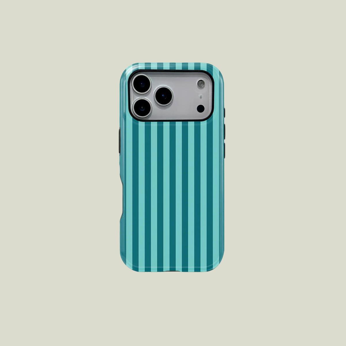 1PC Striped Print Phone Case For Summer, Rugged Shockproof 2in1 Protective Shell for iPhone 17 16 15 14 13 12 Pro Max, Samsung Galaxy S26 S25 S24 S23 Ultra Series Holiday Gift Minimalist Fashion Case Cover, Accessories, Multi-Model, One-Piece