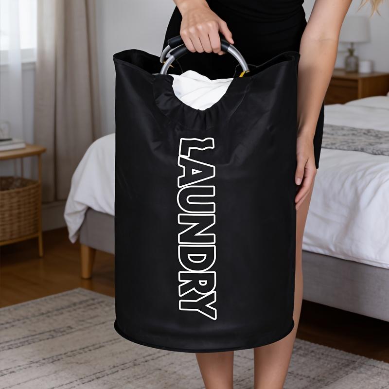 Large Bohemian Style Fabric Laundry Basket with Handle, Independent High Chair Dirty Clothes Storage Box, Durable Rectangular Design