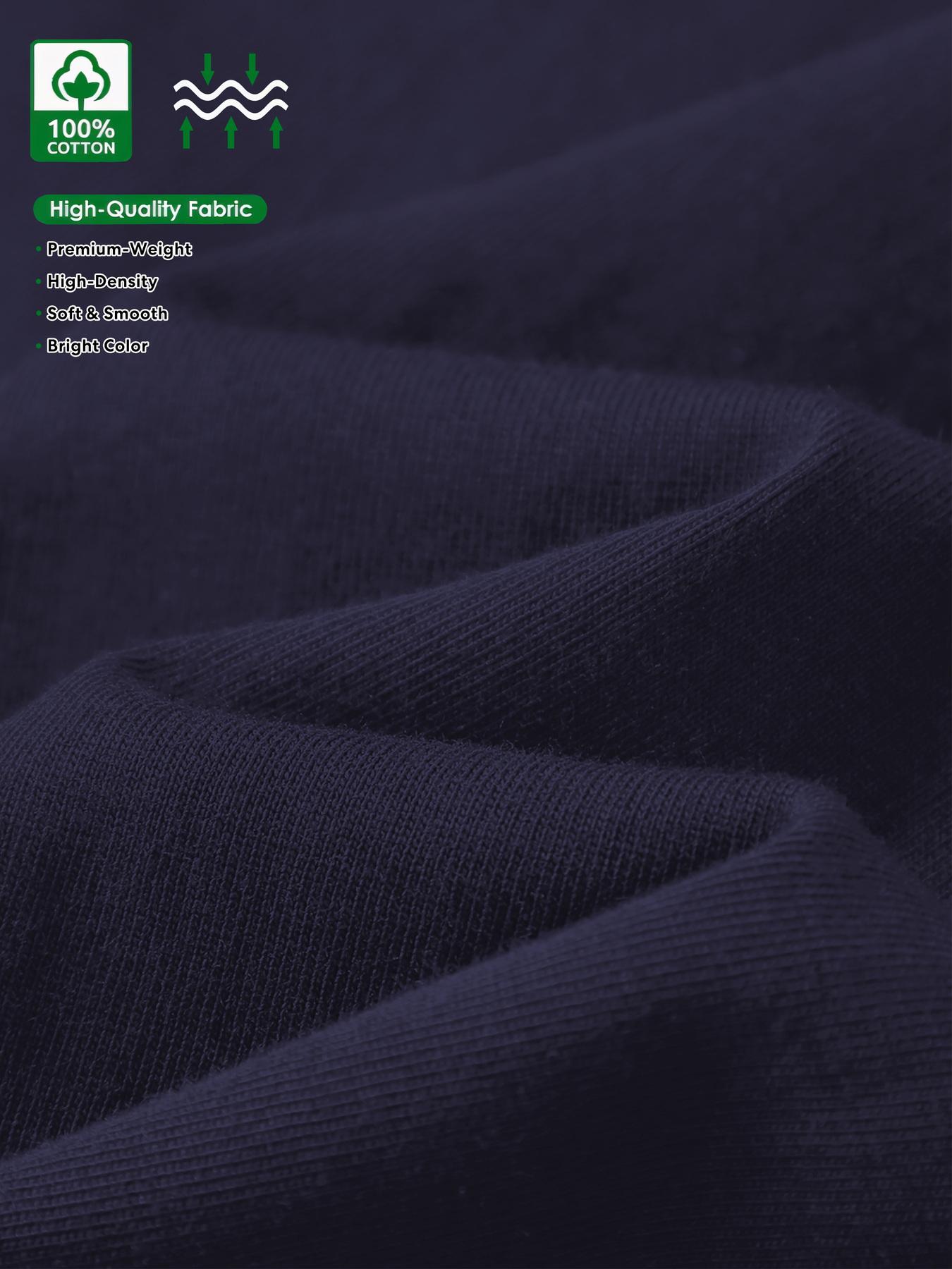 Men's pure cotton casual short-sleeved T-shirt, spring and summer style short-sleeved solid-color printed casual sports T-shirt, all-cotton home and outdoor comfortable and breathable round-neck T-shirt, suitable as a gift for men