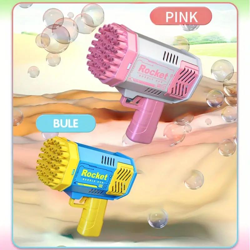 40 Hole Automatic Bubble Machine Gatling Space Outdoor Toy Rocket Launcher Bubble Blower, Fun Kids Play Equipment, Perfect for Parties & Events