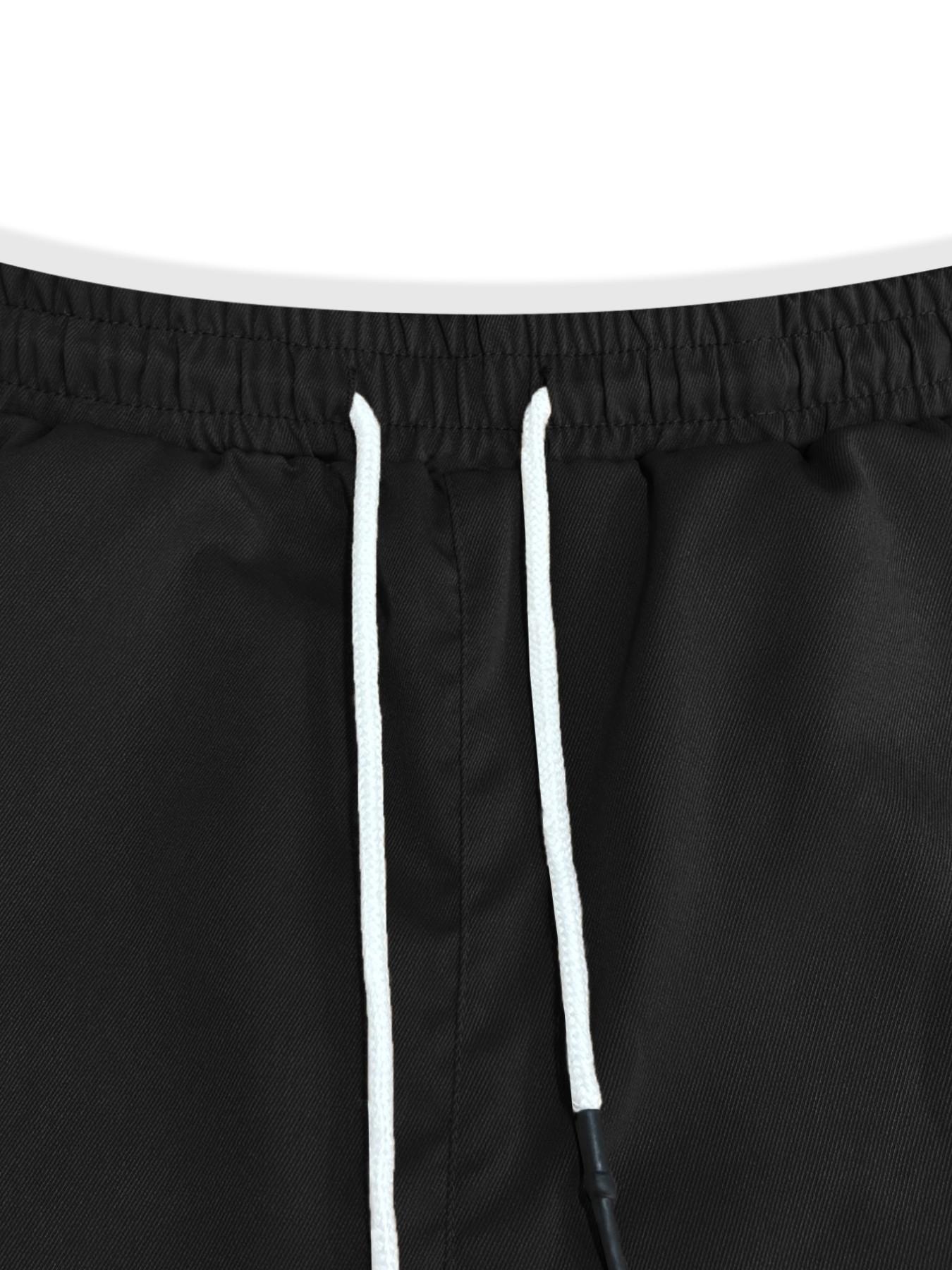 Men's Fall/Winter Everyday Urban Streetwear Cargo Jogger Pants with Cuffed Ankles and Large-Capacity Pockets, Work, Outdoor, City, Slim Fit, Trendy, Casual, Youthful, Minimalist, Versatile, Textured, Individual, Sporty