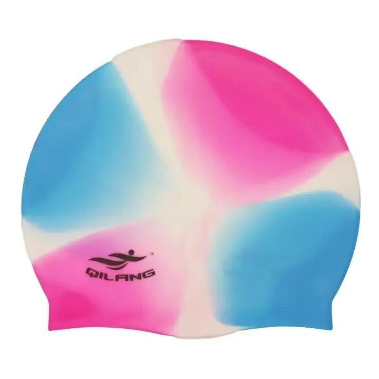 Waterproof Silicone Swim Cap Unisex High Elasticity Flexible Ear Protection Pool Hat for Adults Kids Girls Boys