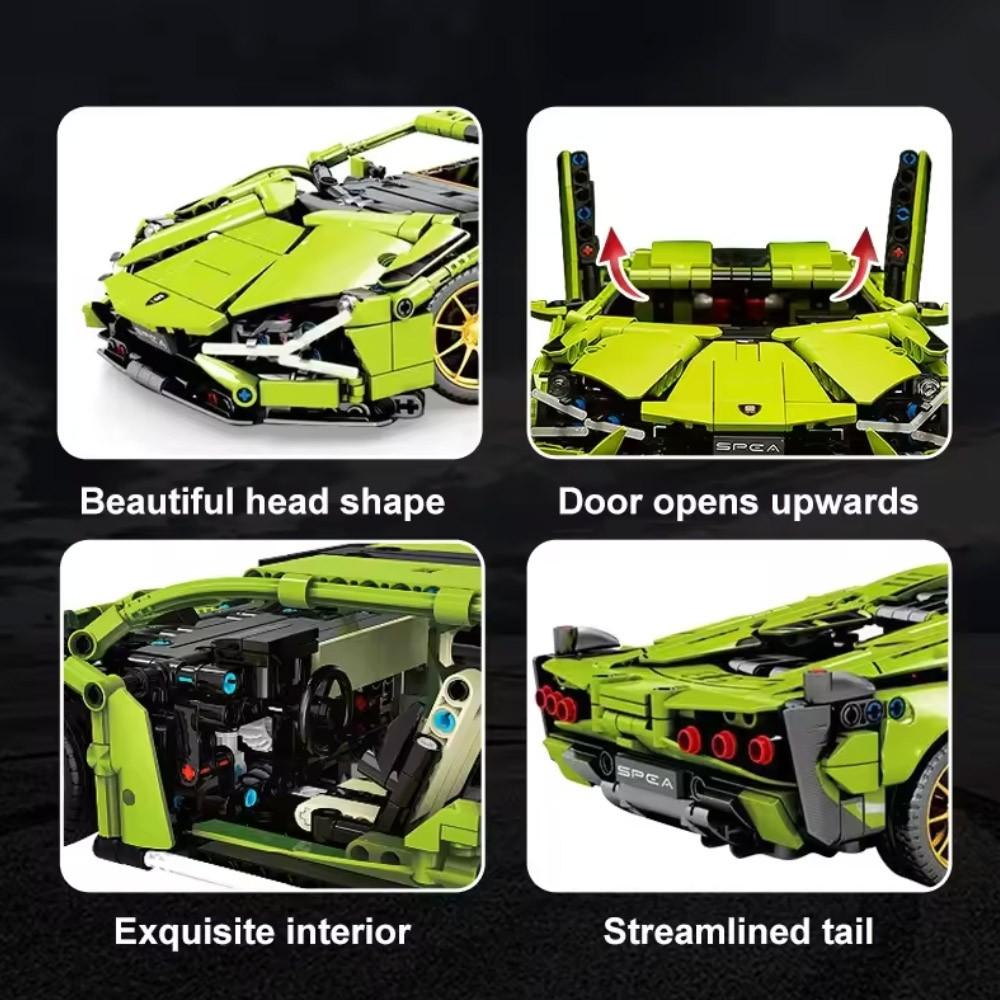 Lamborghini Fkp 37 Model Kit, 1:14 Scale, over 800 Pieces, Family Decor, Holiday Gift, Kids & Adults Collection Toy Set