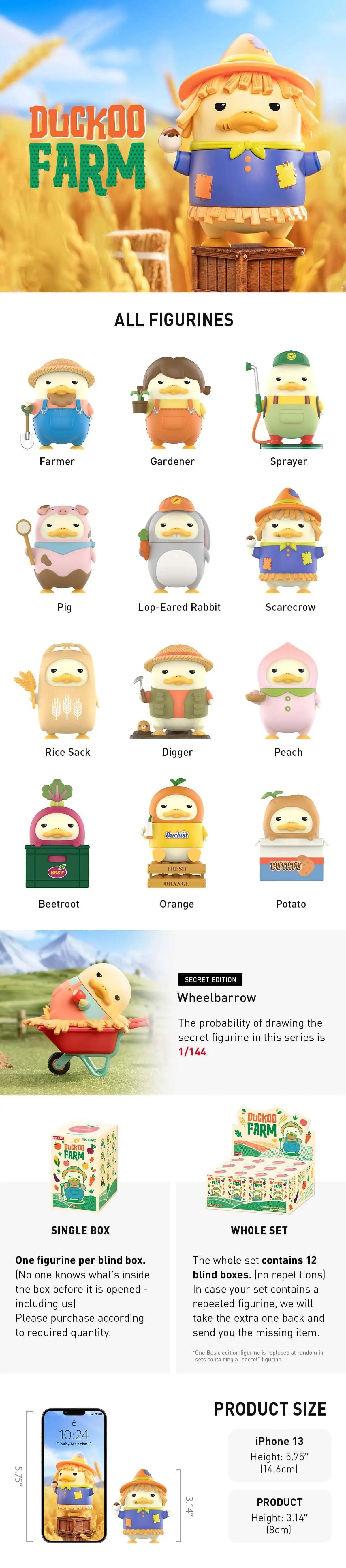 DUCKOO FARM Series Figures, Mystery Box DUCKOO FARM Series Figures, Mystery Box