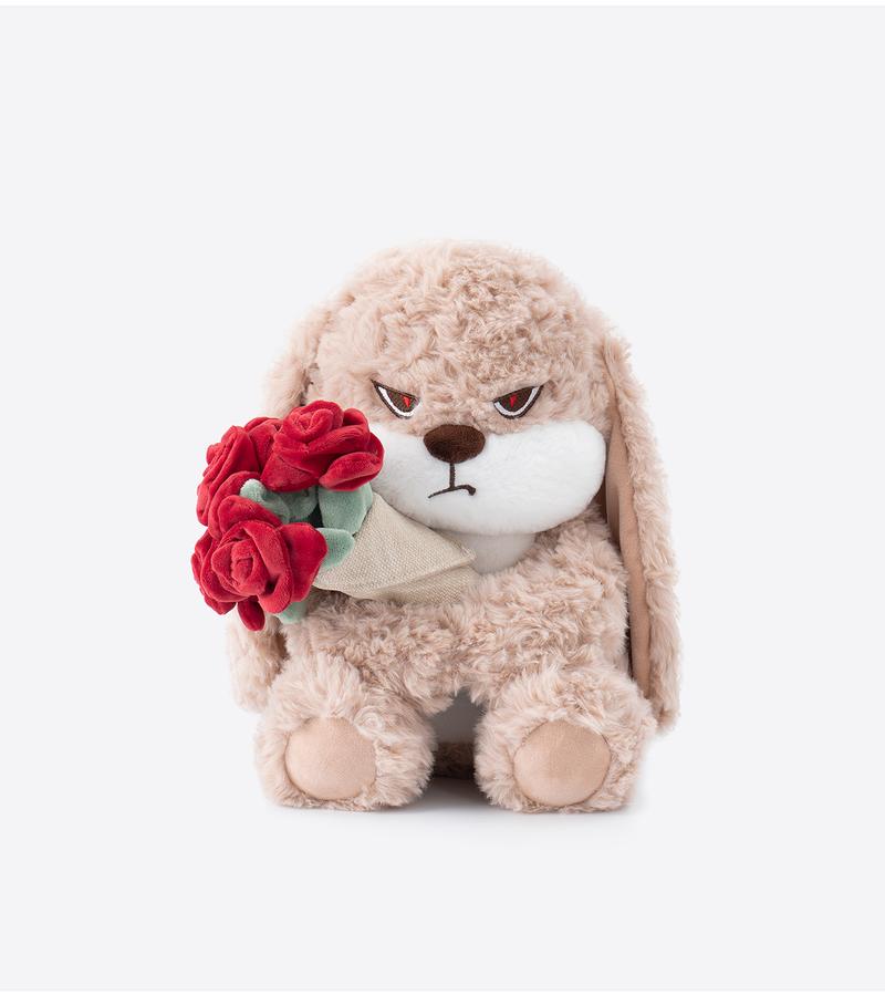 【ZEIO TOYS】RoseDiuDiu  plush toy rabbit doll cute rabbit baby doll soothing doll for boys and girls birthday gift, holiday gift, gift for giving cat hunting Cool Drop