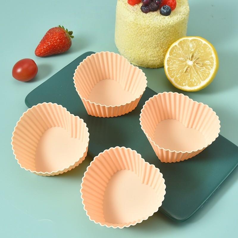 20pcs Reusable Silicone Cupcake Molds, Non-Stick Baking Mold for Paper Cupcakes, Kids Snacks, Pancakes, Dishwasher Safe, Food Grade
