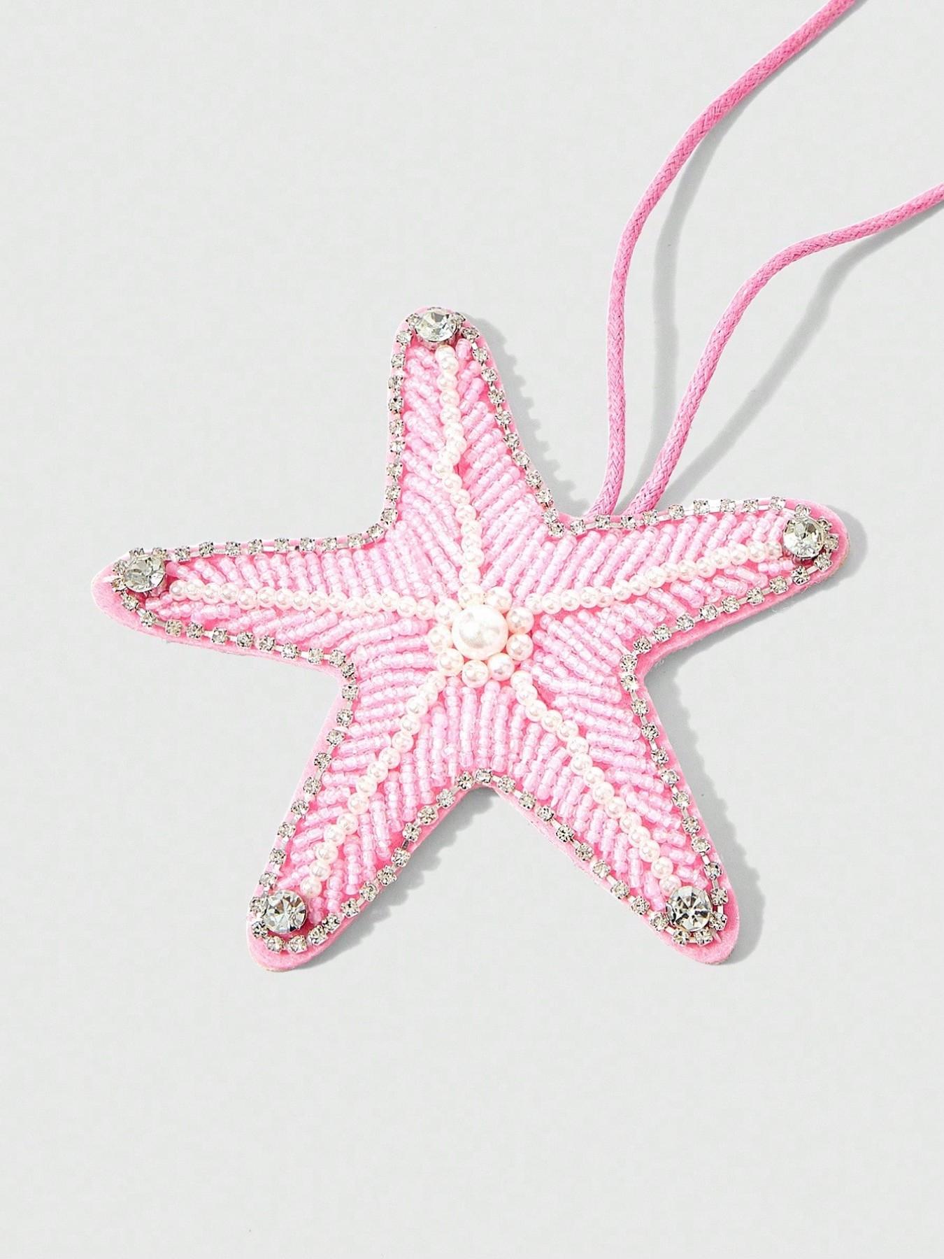 Handmade Pearl Shell Charm Pendant, Boho Style Keychain or Car Ornament, Perfect for Vacation Bags and Woven Handbags Decor, Charms For Bags