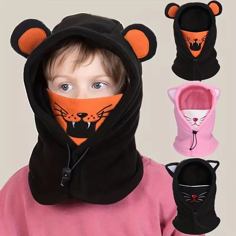 Youth Balaclava Face Mask Scarf - Windproof Winter Ski Mask with Ear Flaps, Elastic Fit for Boys and Girls, Cold Weather Outdoor Gear for Youngsters Ages 3-14, Suitable for Snow, Outdoor Activities, and Christmas Gifts