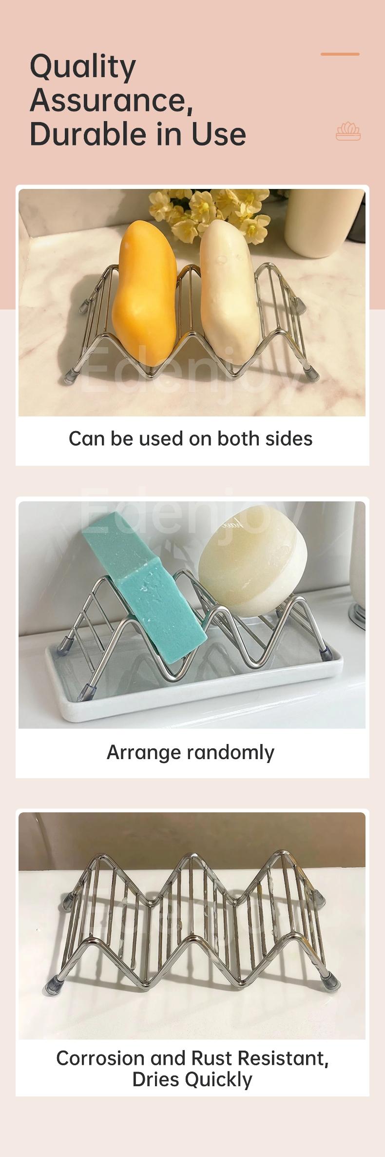 Minimalist Stainless Steel Soap Rack Sponge Draining Holder Kitchen Sink Organizer Multi-Functional Storage Rack for Kitchen