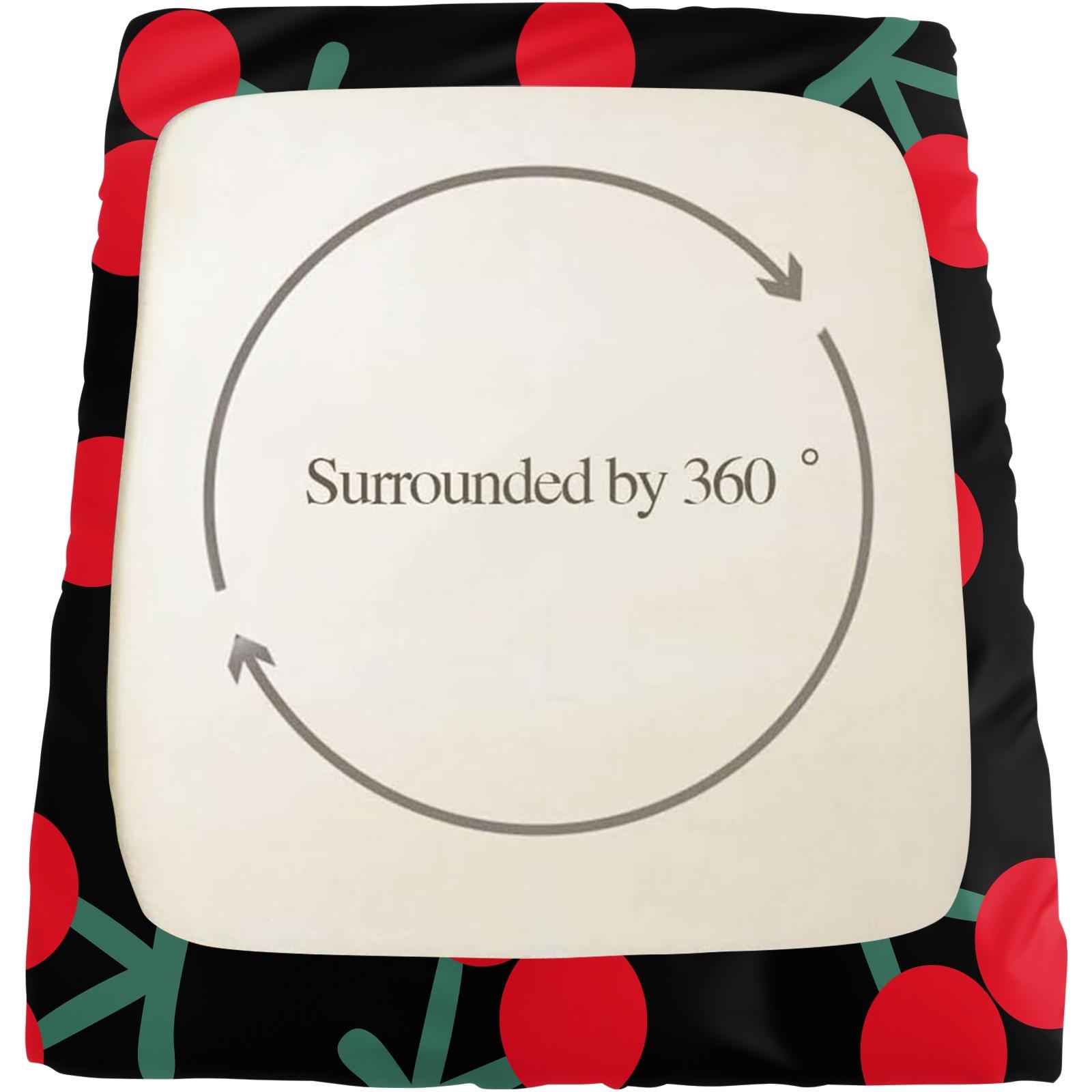 3 Pcs Compact Cherry Pattern Printed Bed Sheet Set,Includes 1 Fitted Sheet & 2 Pillowcases without Filler,Cute and charming design, soft and comfortable, suitable for all seasons,A perfect gift for children and teenagers, multiple styles available.