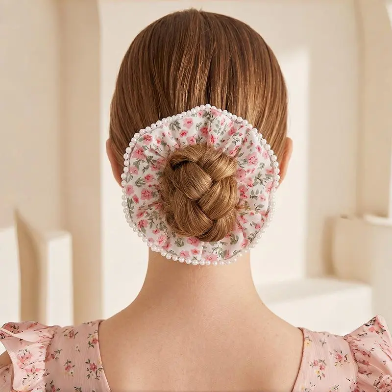 Women's 3-Pcs Romantic Gentle Gradient Multi-Layer Fabric Hair Accessories Set - Soft-Hold Hair Rings, Rose Headbands, Ponytail Holders for Daily Wear, Photo Shooting