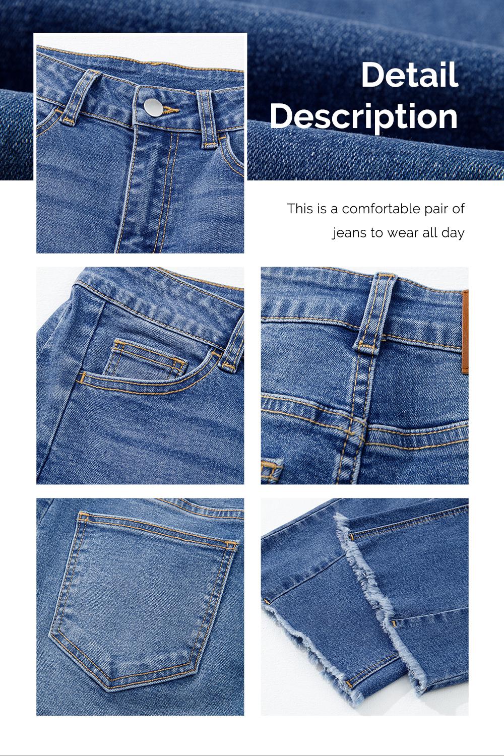 Sidefeel Women's Capri Jeans High Waisted Wide Leg Stretchy Raw Hem Side Seam Zimbaplatinum Denim Pants Sidefeel Women's Capri Jeans High Waisted Wide Leg Stretchy Raw Hem Side Seam Zimbaplatinum Denim Pants