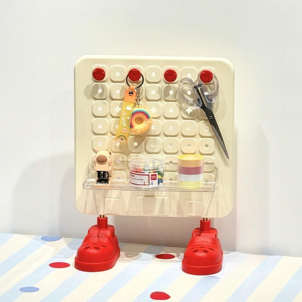 Household multi-functional pegboard entrance desk wall organizer, simple pegboard for kitchen and bathroom walls, sundries storage rack