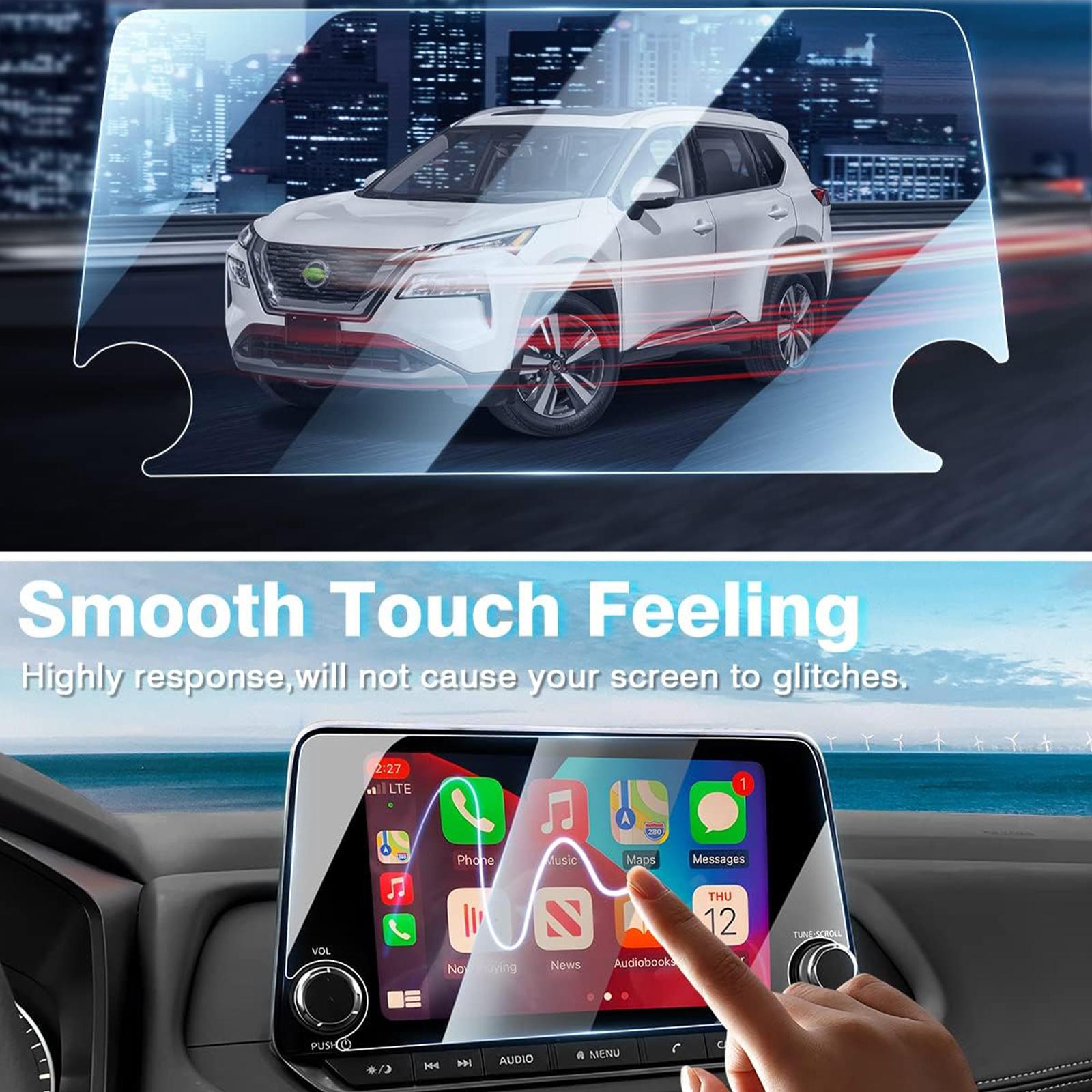 Canvcle 2 Pack Rogue Screen Protector for 2021-2025 Nissan Rogue S SV /2019-2025 Altima /2020-2025 Sentra, 8-Inch Touchscreen Tempered Glass for Rogue Accessories Anti Glare Anti Scratch